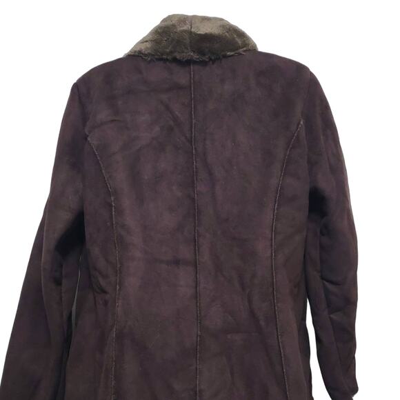 Calvin Klein Open Front Faux Fur Heavy Duty Warm Jacket Night Club Winter Snow - Picture 5 of 16